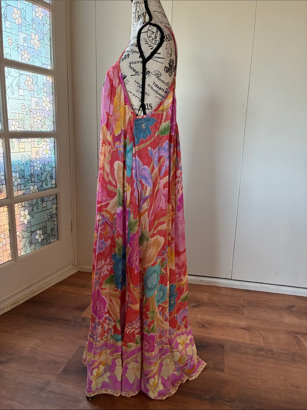 NWT Spell Painters Garden Strappy Maxi Dress in Crimson size Large - Picture 10 of 16